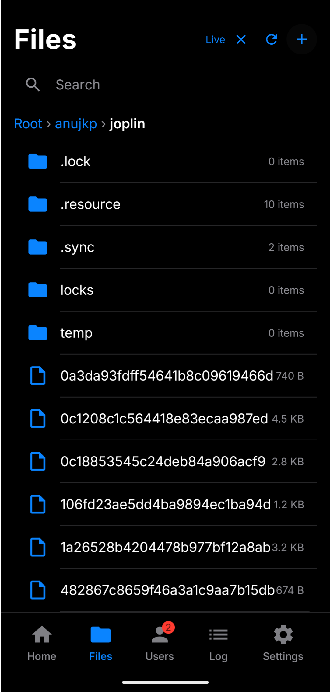 Explore files